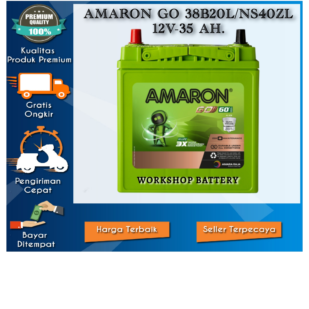 AMARON GO 38B20L 12V-35 AH.
