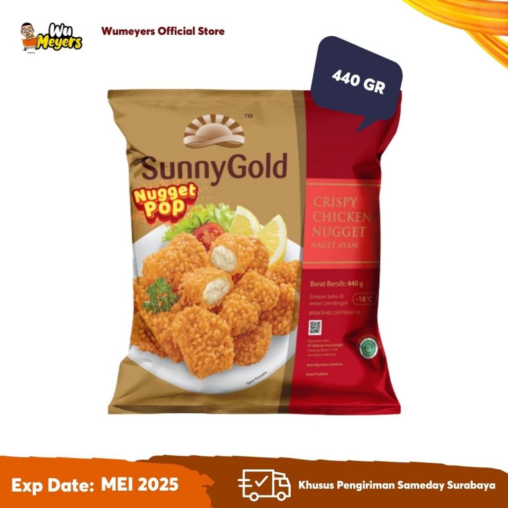 

Nugget Ayam Pop Crispy Sunny Gold TM 440 gram