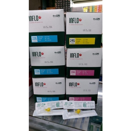 Jarum Infus Inflo IV Catheter Abbocath 18G 20G 22G 24G Onemed