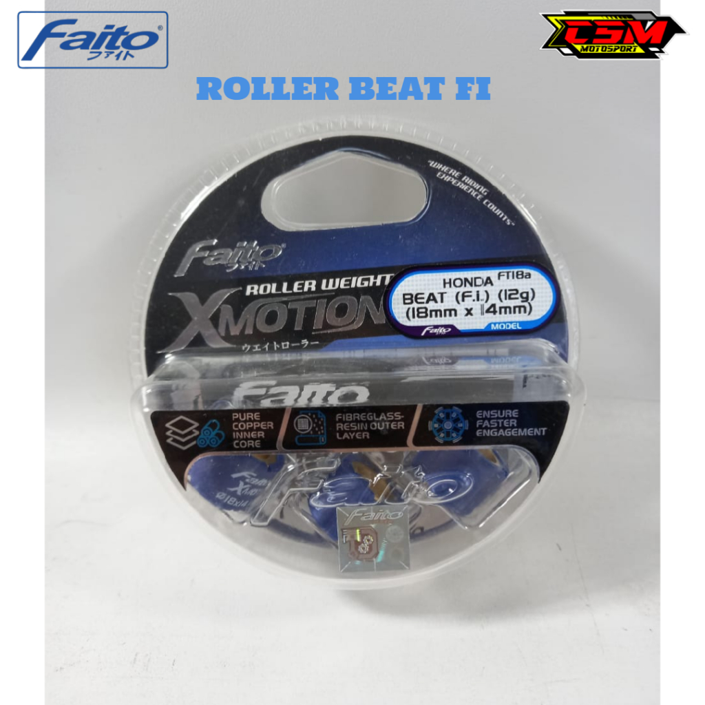 ROLLER RACING FAITO BEAT FI 2014-2019 VARIO 110 KARBU SCOOPY FI 2014-2019 ROLLER FAITO RACING X-MOTI