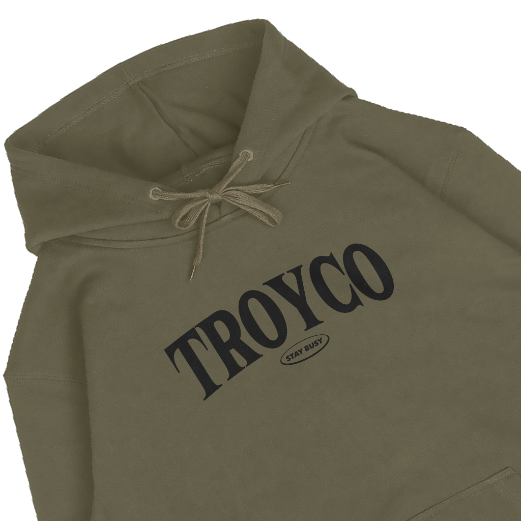 Troy Company Sweater Hoodie Olive Kleos - Hoodie Pria Wanita Olive KH 2763