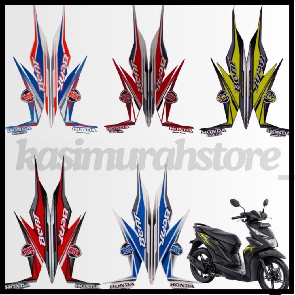 STIKER STRIPING STANDART HONDA BEAT 2019 FULL STIKER LIS BODY MOTOR BEAT 2019 STANDAR BERKUALITAS