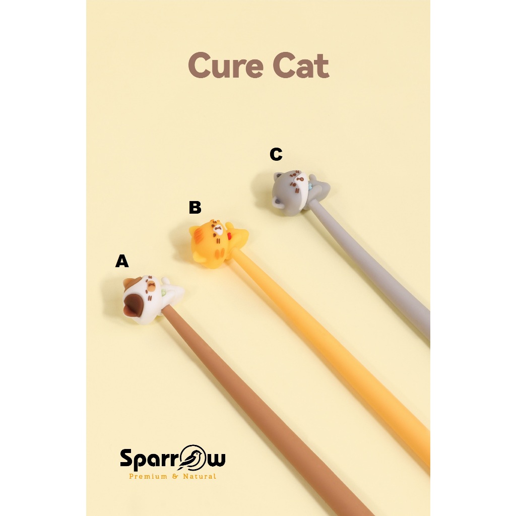 

SPARROW Pen Silikon / Silicone Pen / Pen Karakter Lucu Cantik CATS DIARY (7003)