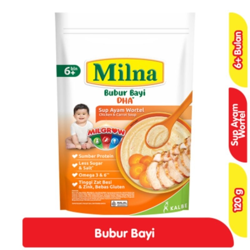 

milna bubur bayi DHA sup ayam wortel