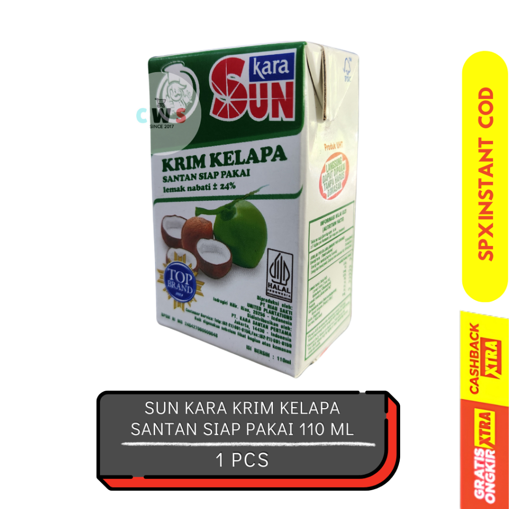 

SUN KARA Krim Kelapa Santan Siap Pakai 110 ml - 1 Pcs