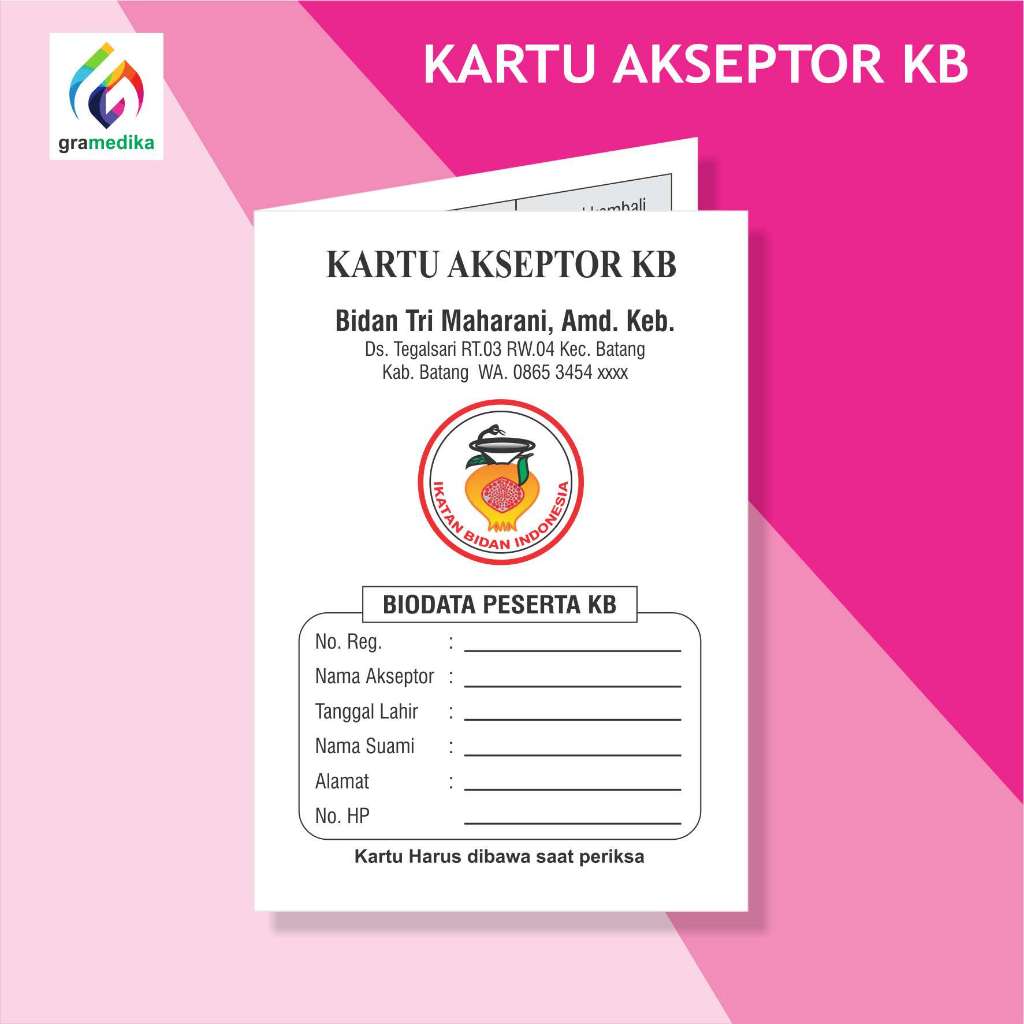 

Kartu Akseptor KB Murah/Kartu KB (isi 100 pcs)