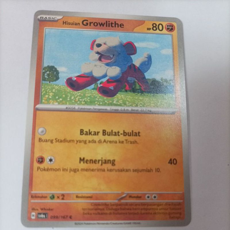 Hisuian Growlithe 099/167 C - Pokemon TCG Indonesia