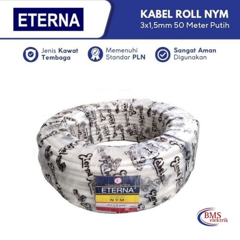 KABEL ETERNA NYM 3x1,5mm 50Meter ORIGINAL/KABEL ETERNA/ETERNA 3x1,5mm