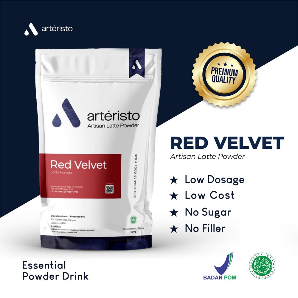 

Arteristo Red Velvet Premium Powder Drink 500gr - No Sugar - Bubuk Minuman