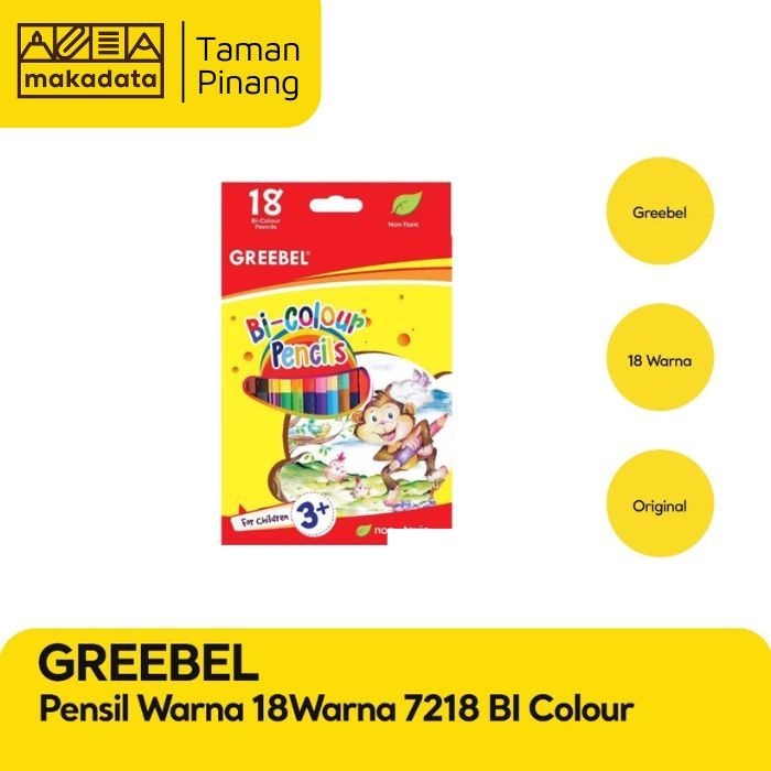 

PENSIL WARNA / COLOUR PENCIL GREEBEL 18 WARNA 7218 BI COLOR