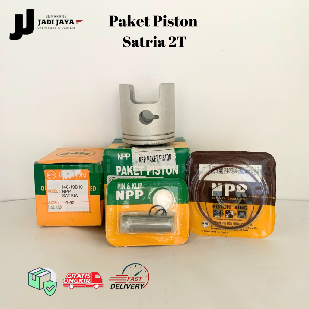 Piston Kit Satria 2T NPP OS STD, 25, 50,75,100 / Paket Piston Satria 2 Tak / Piston Kit Satria 2T / 