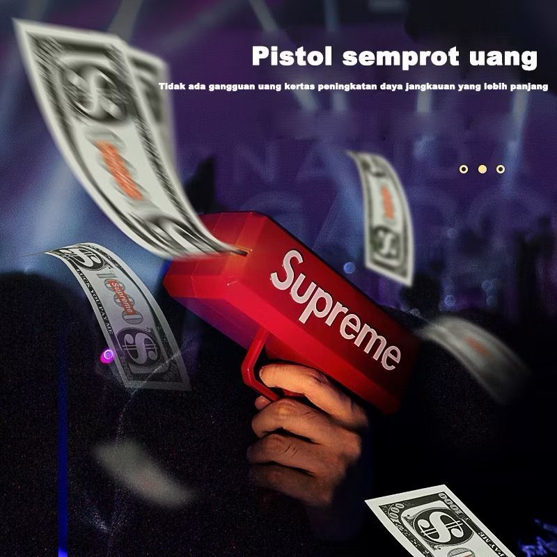 Money Gun Supreme Toy/ Mainan Pistol Uang Supreme/ Tembakan Uang Mainan Anak Mainan Pesta
