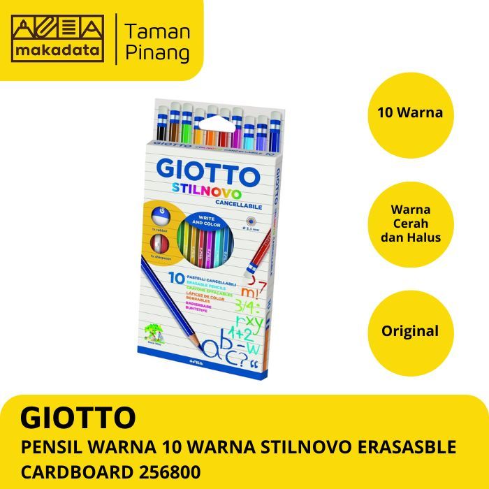 

PENSIL WARNA / COLOUR PENCIL GIOTTO 10 WARNA STILNOVO ERASASBLE CARDBOARD 256800