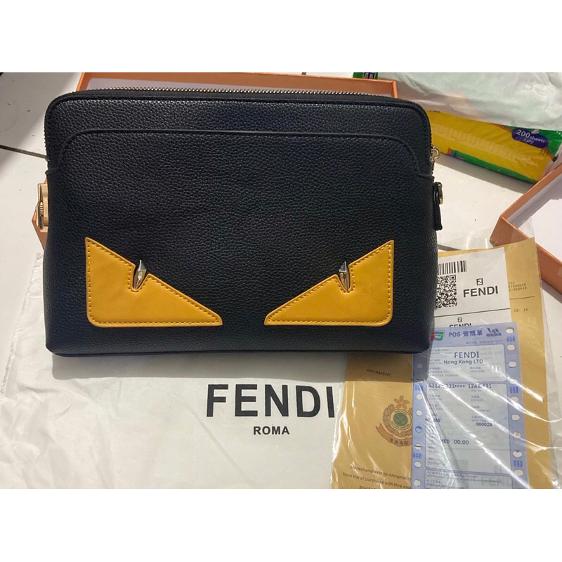 Handbag Pria Fendi/ Clucth Fendi kualitas premium. tas tangan pria