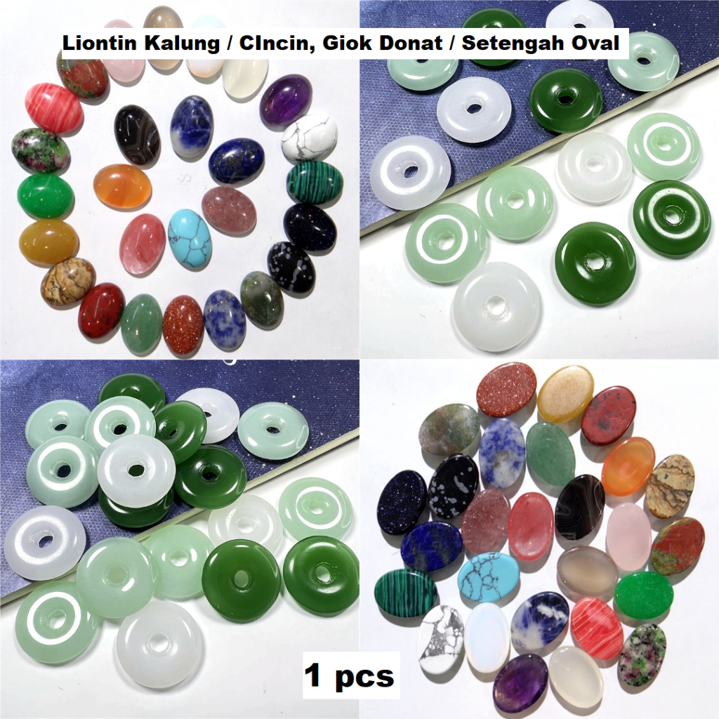 Liontin Kalung Giok Donat Giok Koin Harga/Pc
