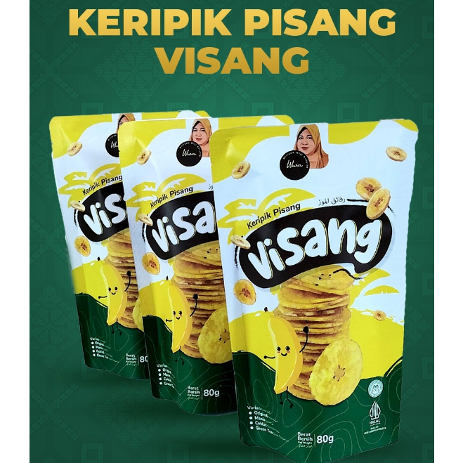 

Visang Keripik pisang manis Dari pisang raja Nangka, Makanan Ringan Camilan pisang kekinian, Tresnan approved