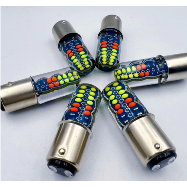 Lampu stop Rem Belakang RGB Jelly 4 Warna 20 Led 2 mode Flash Kedip Universal PLASMA DC 12 v Aksesor