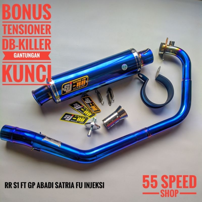 Knalpot sj88 satria fu CARBU&INJEKSI (ROAD RACE)