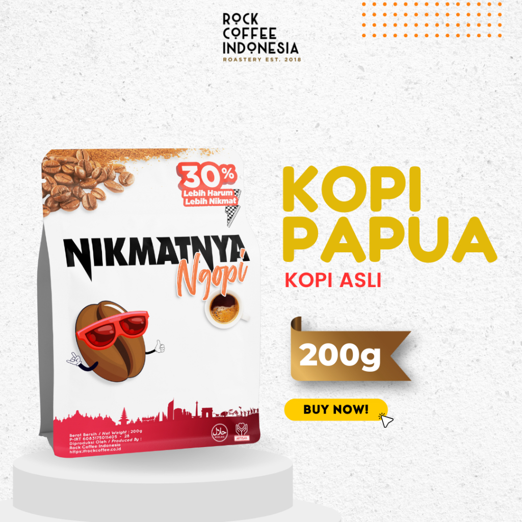 

Kopi PAPUA Arabika Biji Bubuk 200g