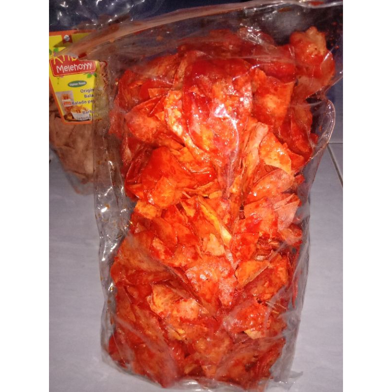 

KERIPIK SINGKONG PEDAS LUMER 500gr