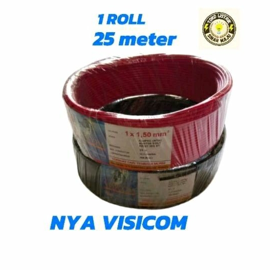 Kabel Listrik Nya Visicom Sni 1x1.5 mm 25 Meter
