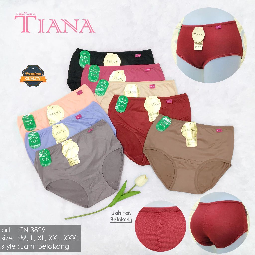 3pcs | Dalaman Celana Dalam Wanita TIANA 3829 Ukuran M-L-XL-XXL-XXXL