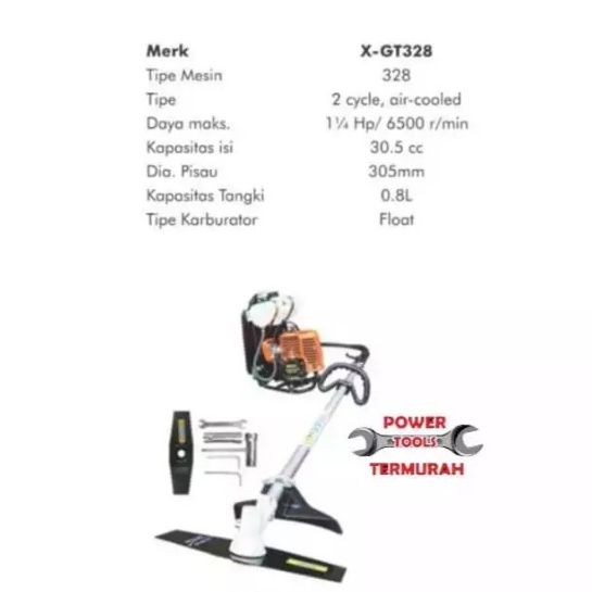 

Mesin Potong Rumput Xenon 328 2 Tak GT328 Brush Cutter 328 Xenon