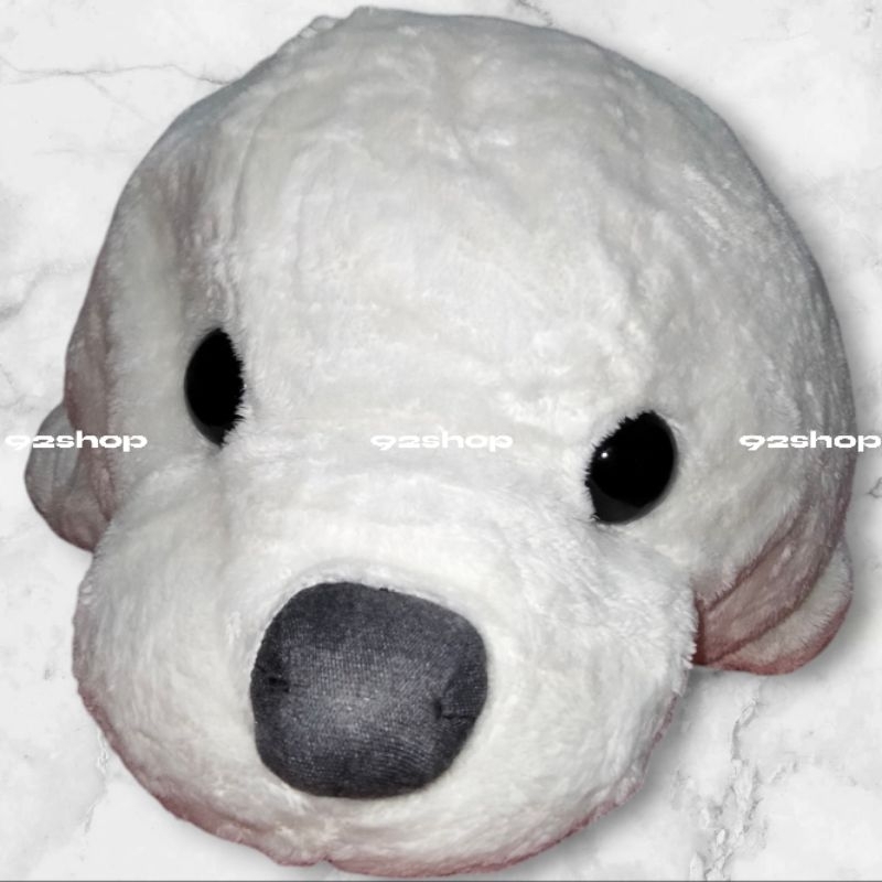 Boneka anjing laut jumbo original impor | boneka anjing laut putih | boneka seal besar 80 CM