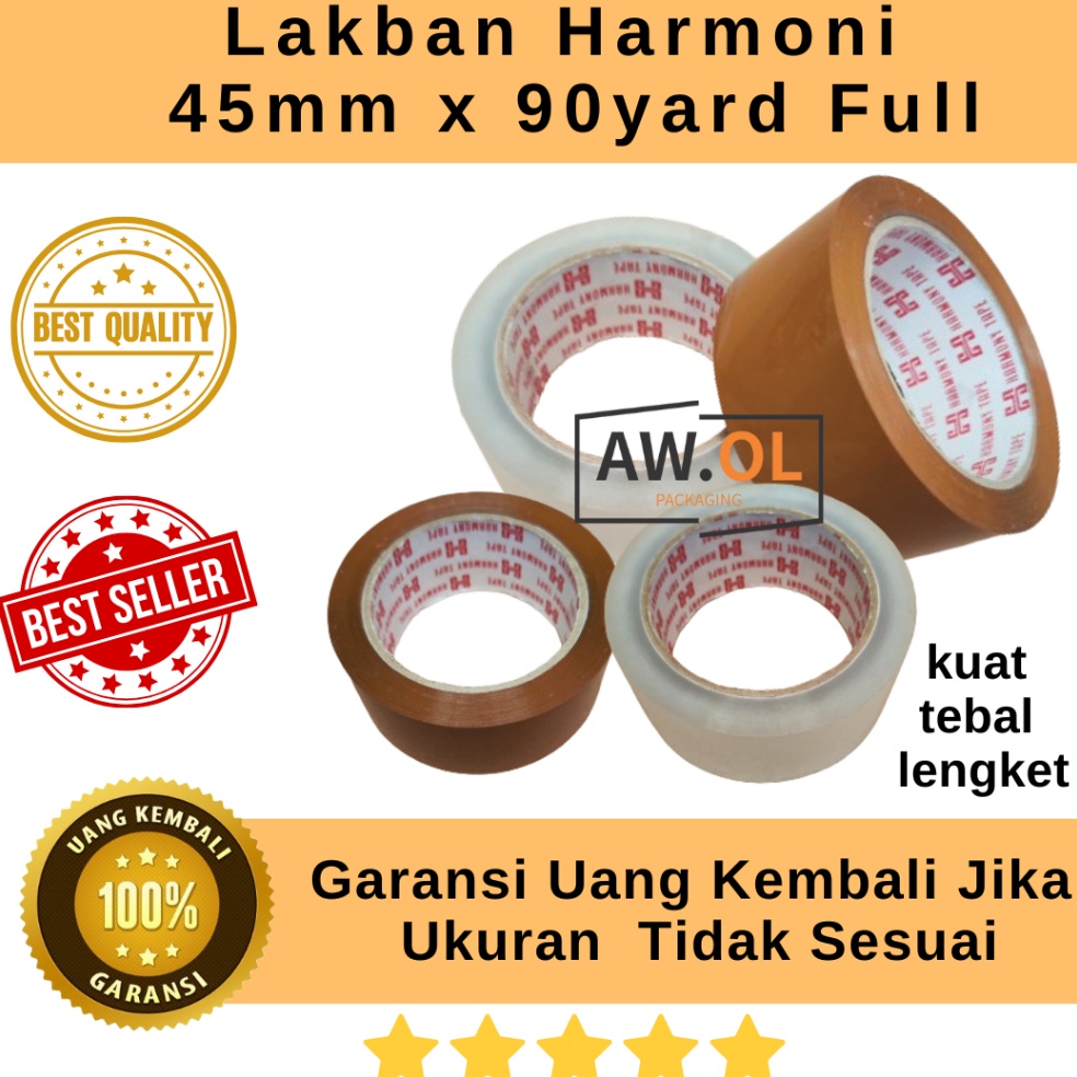 

ART L2C3 Lakban Bening Coklat 45mm x 9Yard 6 Roll