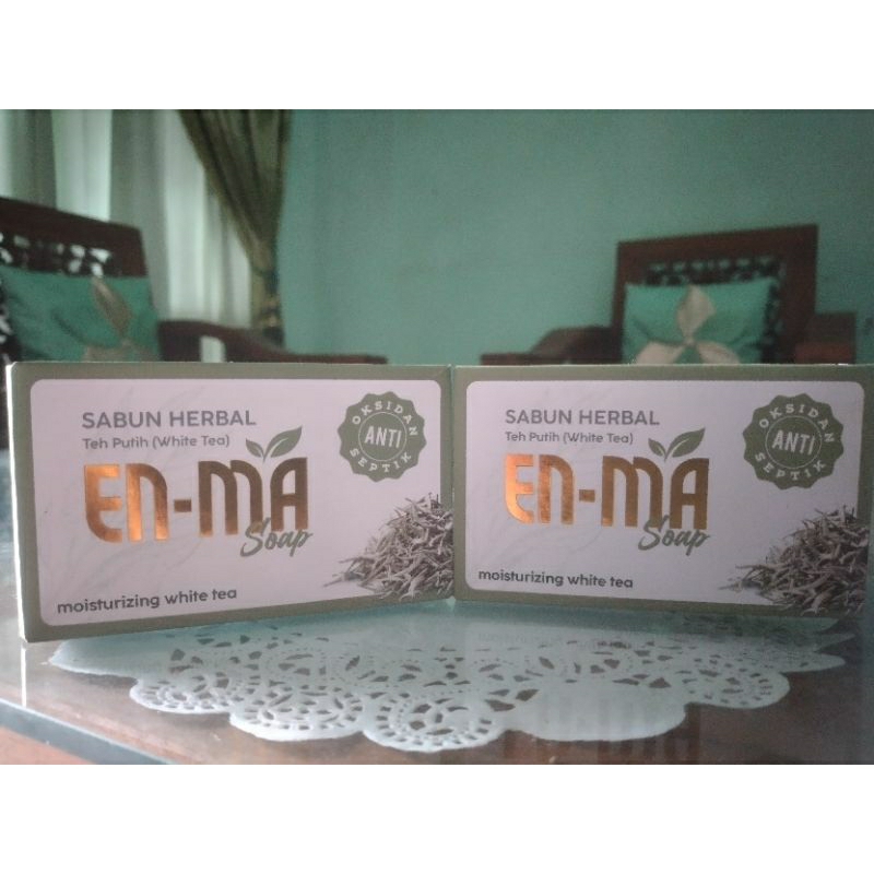 SABUN HERBAL TEH PUTIH EN-MA SOAP MOISTURIZING WHITE TEA PUSAT TEH ALAMI DAN BERKHASIAT