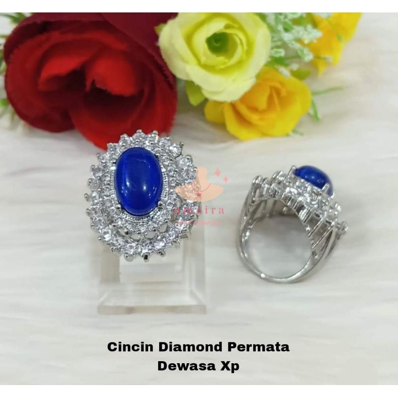 Cincin Permata Batu Giok Asli - Cincin Giok - Cincin Pria Wanita Batu Giok Alamati - Cincin Permata 