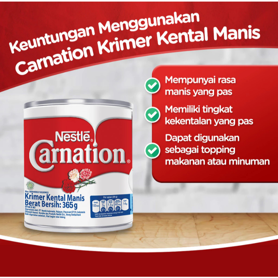 

Susu Kental Manis Carnation 365 Gr