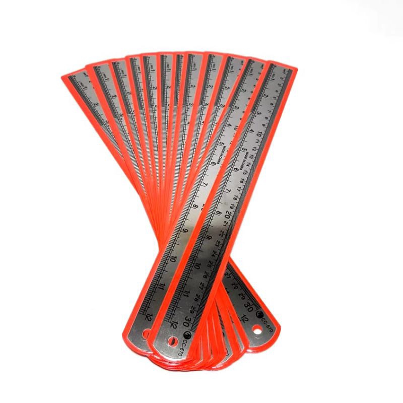 

Penggaris Besi 30cm Bahan Stainless steel Anti Karat