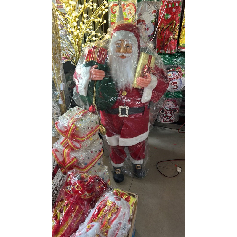 Boneka Santa Jumbo | Patung Santa | Patung Snowman | Rusa | Hiasan Natal | Hiasan Santa | Hiasan Rus