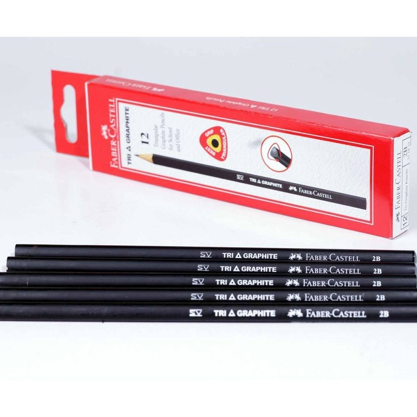

KF7 Pensil 2B Tri Graphite Faber Castell Tri Graphite Pencil 2B 1 Pack Isi 12 Pcs
