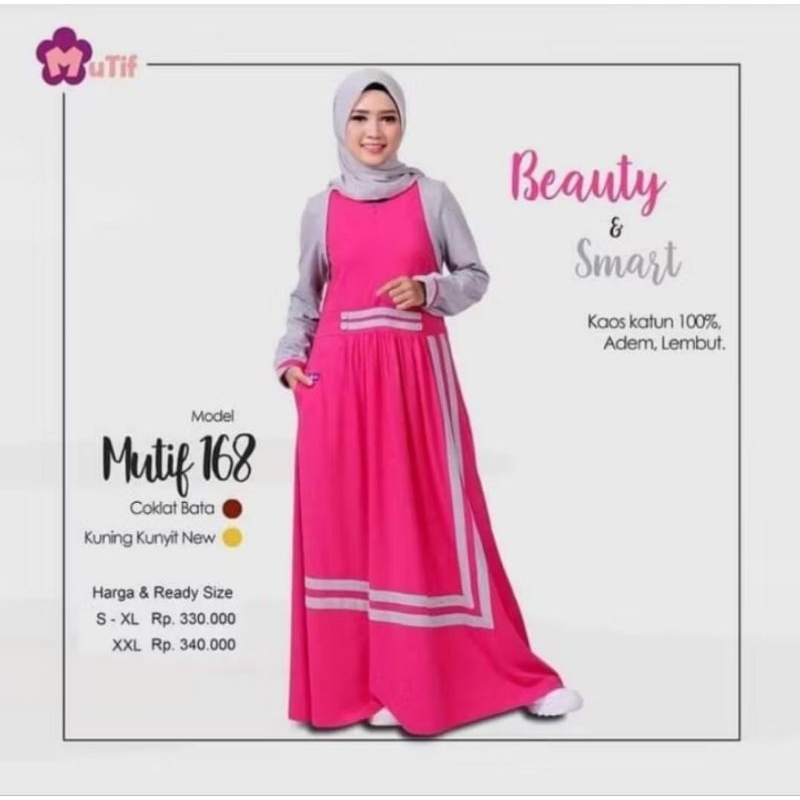 GAMIS MUTIF  PROMO COTTON COMBED M168 FANTA