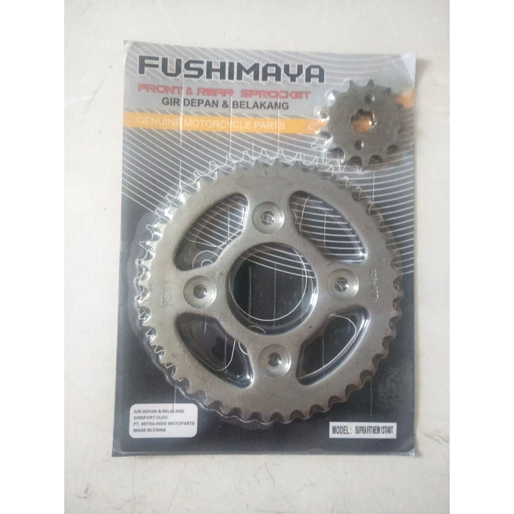 Gir Pres Gir Set Depan Belakang Supra Fit New/Revo ABS 40T/13T/14T