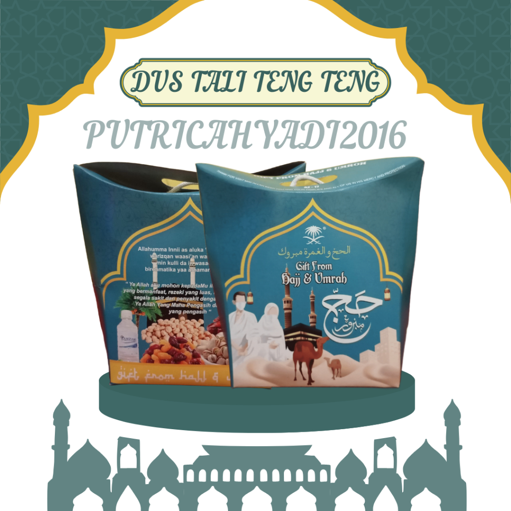 

1 pack isi 50 pcs dus tali teng teng kosong untuk oleh oleh haji dan umroh