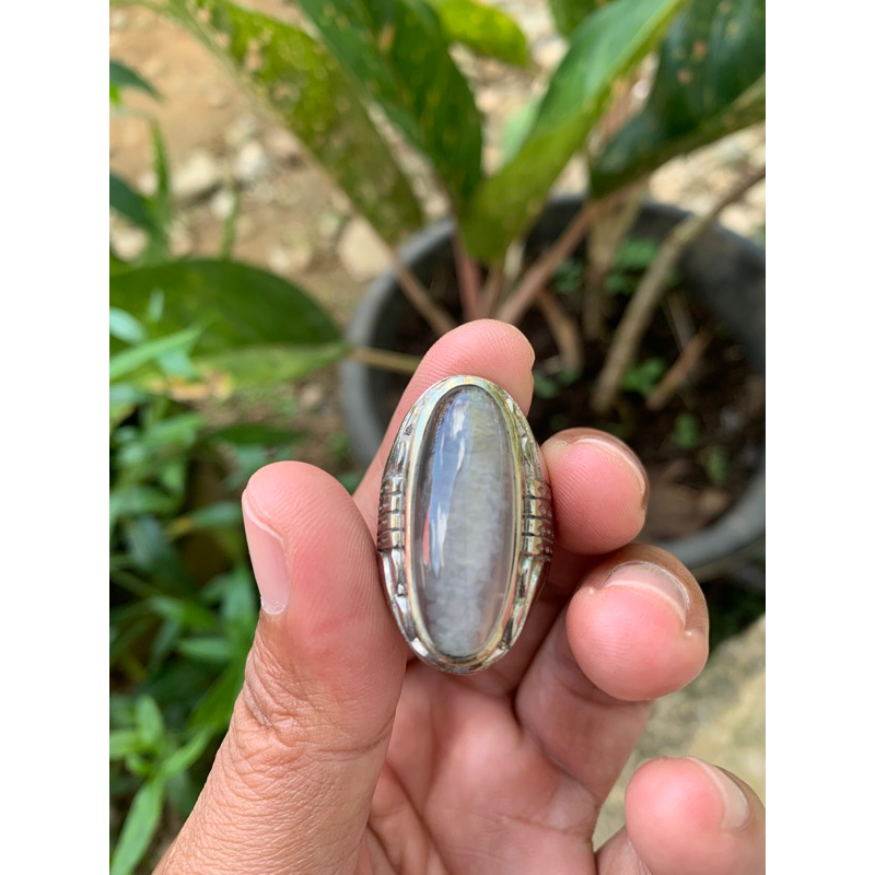 Akik Pandan Kapas Kristal