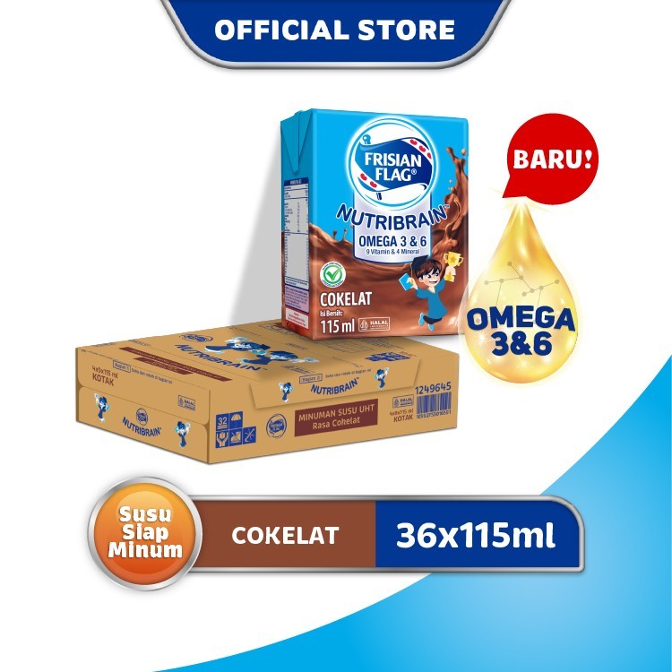 

Frisian Flag Omega Susu UHT Chocolate 115ml [36 pcs] with Bubble