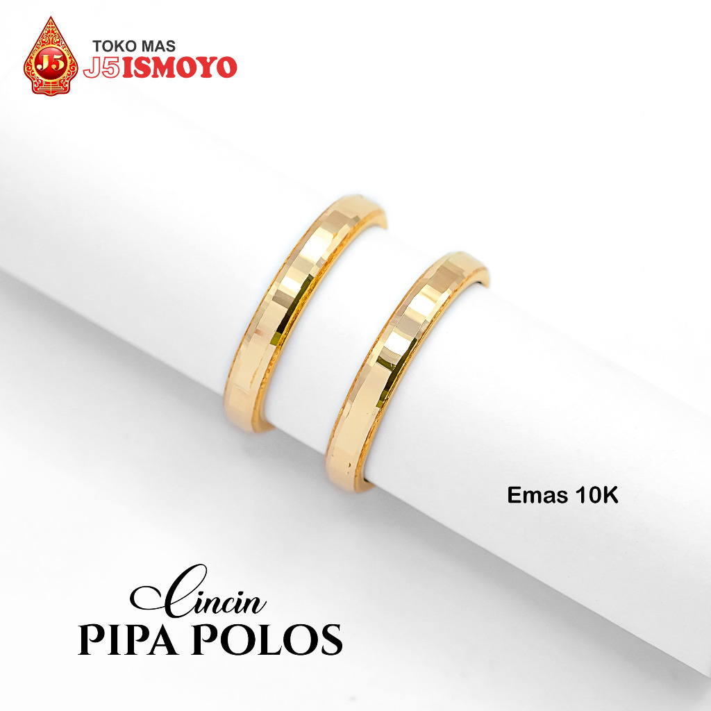 Cincin Emas 10 Karat Pipa Polos (Bisa Buat Weddingring ), cincin Pria / Wanita J5Ismoyo, cincin coup