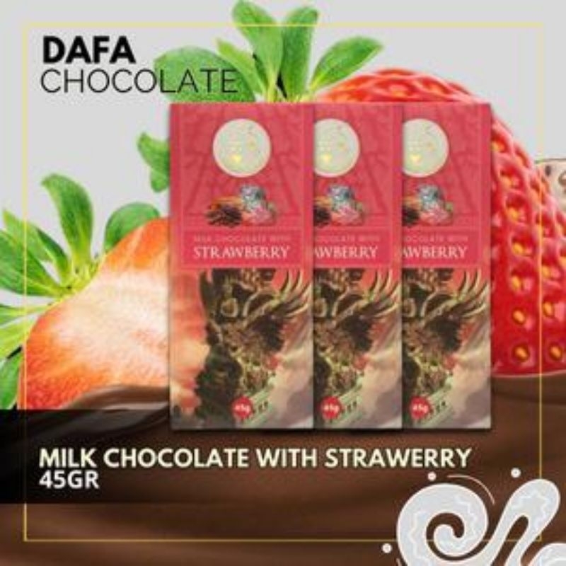 

milk chocolate with strawberry