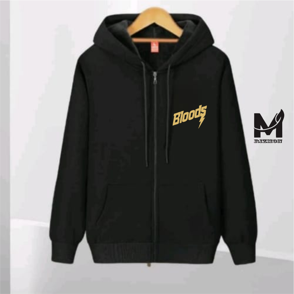 Rizmon Distro Bloud Logo Gold On Gold Hoodie Zipper Crop Top l Jaket Pria & Wanita