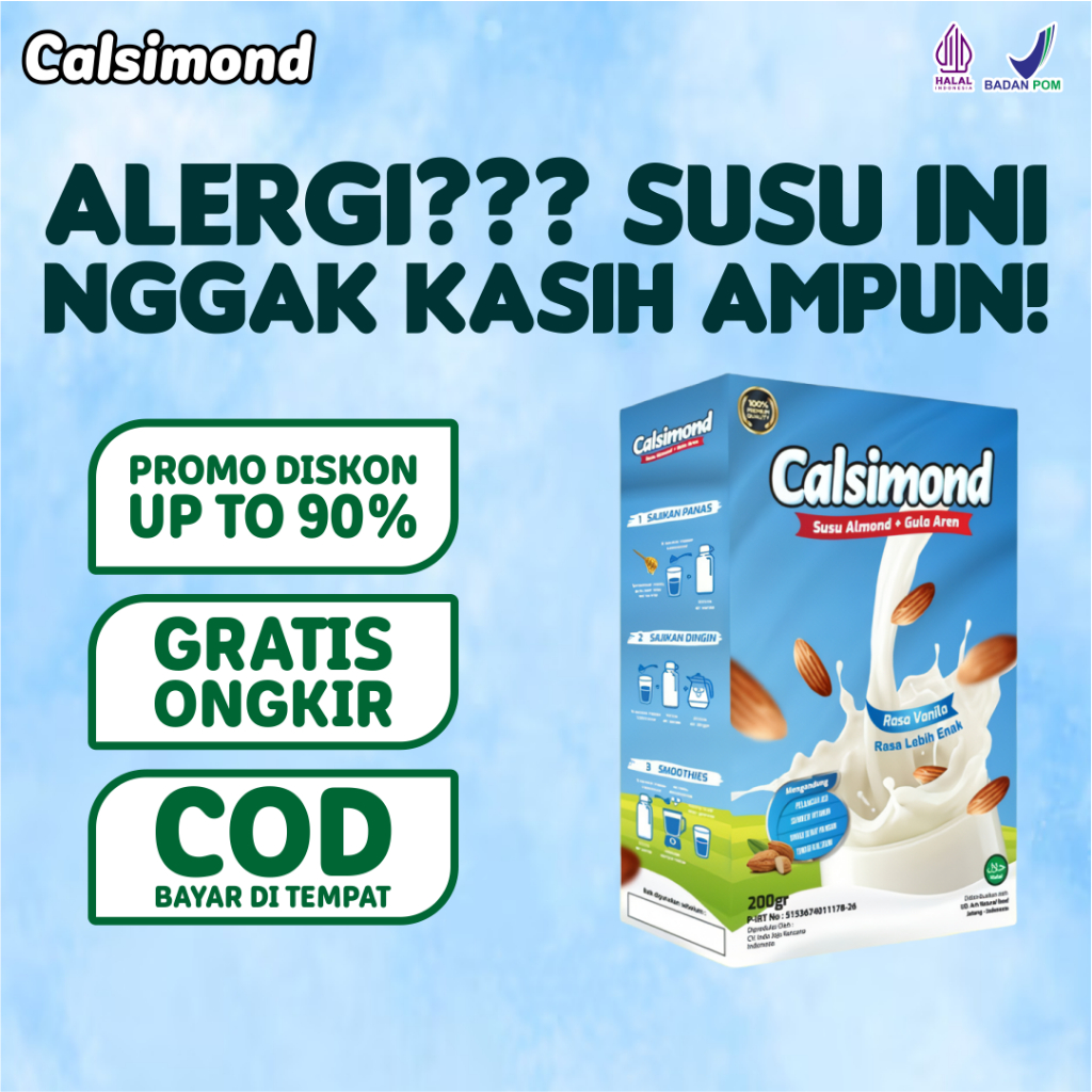 

Calsimond Susu Almond ASI Booster Kaya Nutrisi, Bantu Produksi ASI Lancar, COD!