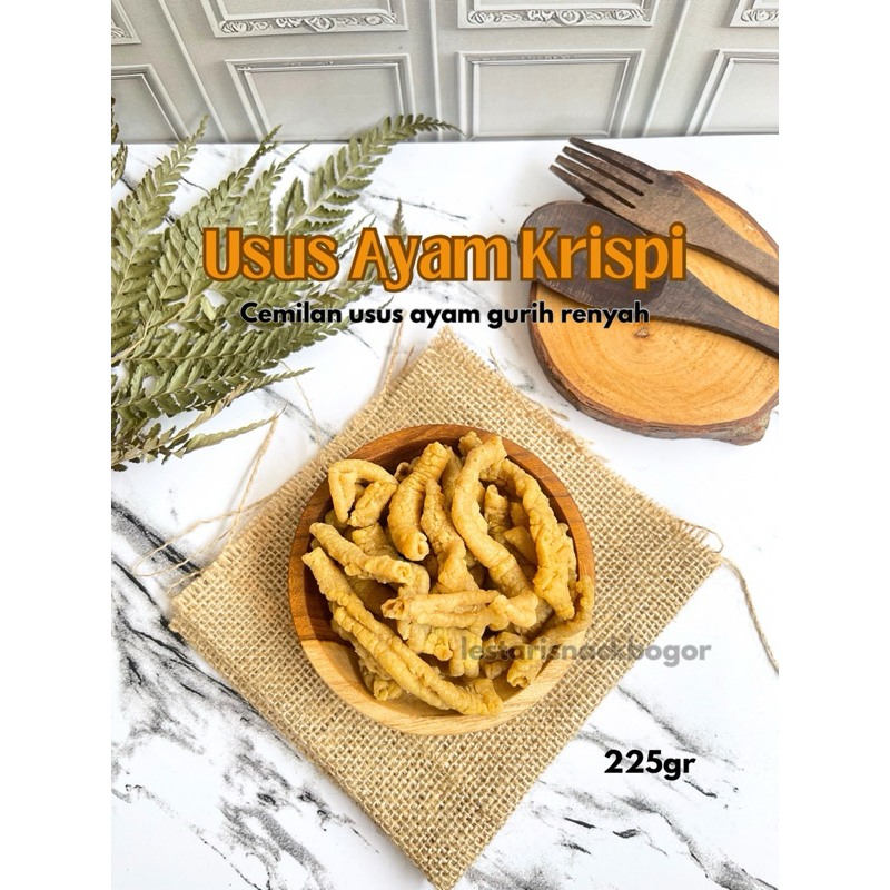 

Keripik Usus Ayam Berat 225gr Rasa Asin Gurih Renyah