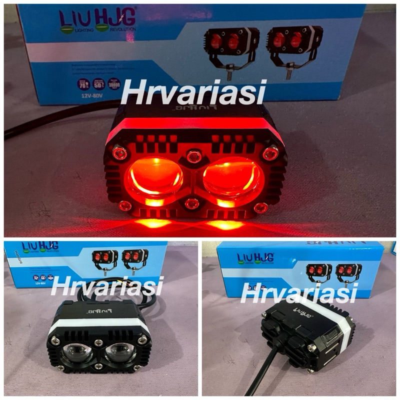 Lampu Tembak  2 Mata Devil Eye LIU HJG 50WATT Premium Led Waterproof