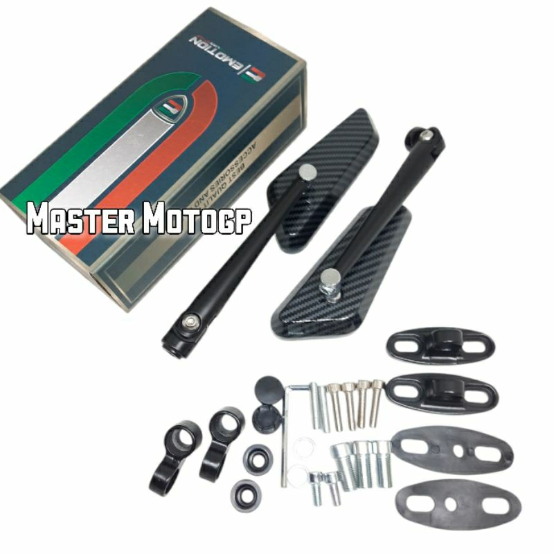 spion circuit carbon black emotion import kualitas premium - Spion sircuit karbon hitam - kaca spion