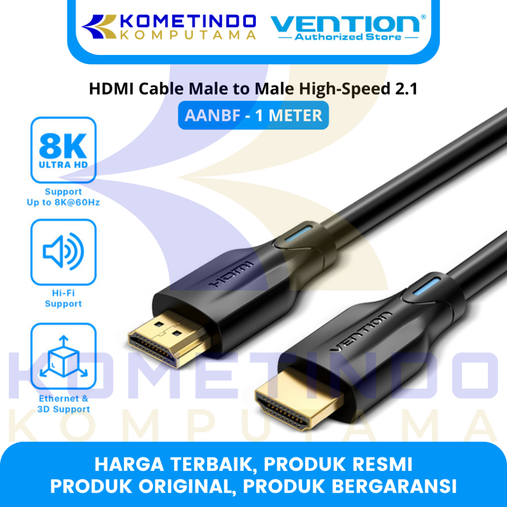 AANBF VENTION Kabel Monitor HDMI to HDMI 2.1 8K UHD 4K FHD - 1M Kabel HDMI to HDMI