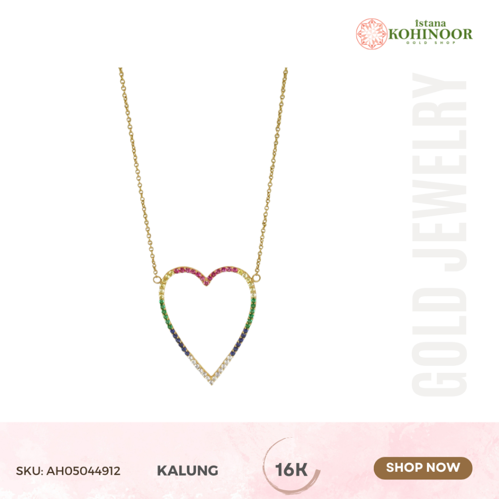 KOHINOOR KALUNG EMAS GOLD 16K NECKLACES EMAS YELLOW GOLD VARIASI BALI