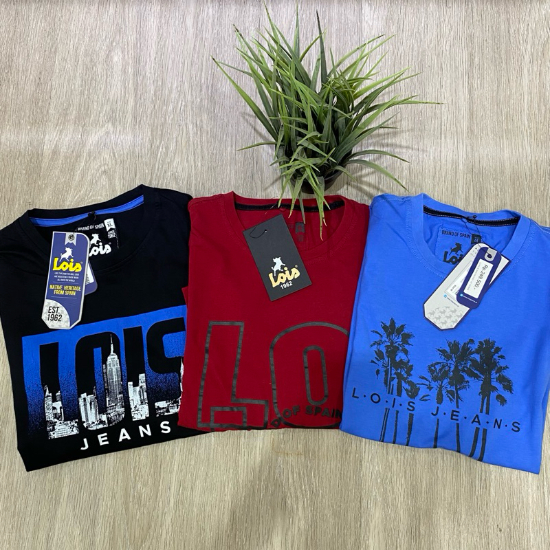 Kaos Lois Pria Original Bahan 100% Katun Terbaik